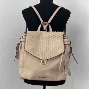 Michael Kors Studded Large Backpack in Bristol Pink with gold hardware